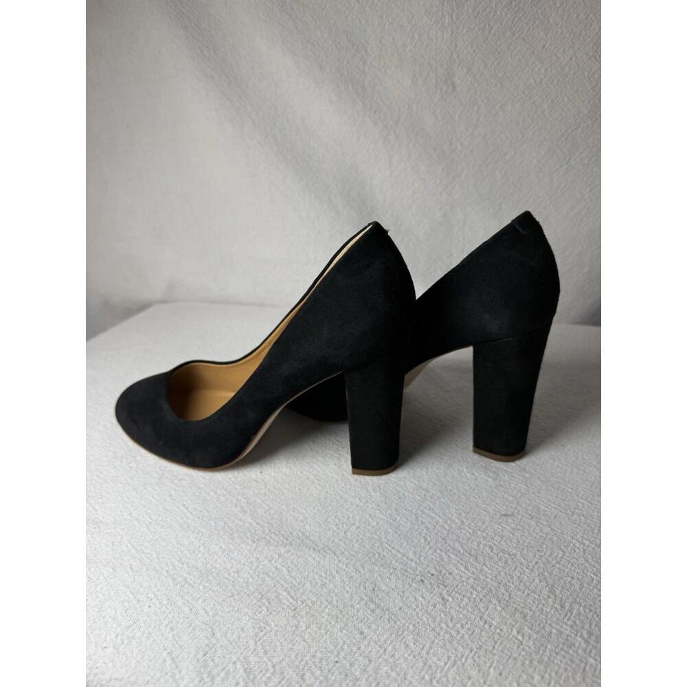 Date Night J. Crew Pumps Luxe Black Suede Leather Mid Evil Renaissance Dark Goth